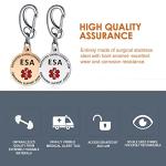 Double-Sided ESA Dog Tag with Medical Alert Symbol