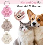 Dog Fur Keychain Set with 3D Paw Design