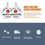 Custom Engraved Medical Alert ID Tag Keychain