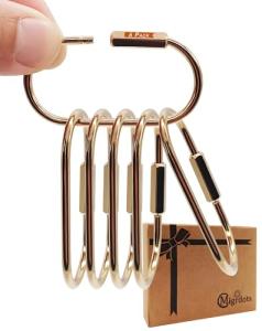 Brass Gold Carabiner Clips for Pets and Gear