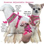 Personalized Plush Leopard Dog Harness & Leash Set