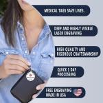 Custom Engraved Medical Alert ID Tag Keychain