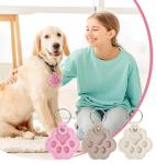 Dog Fur Keychain Set with 3D Paw Design