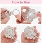 Dog Fur Keychain Set with 3D Paw Design