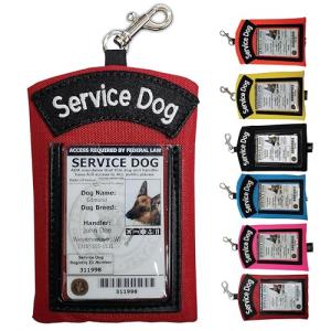 Service Dog ID Card Pouch with Zippered Pocket
