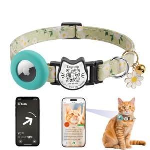 Floral Breakaway Cat Collar with QR Code & Bell