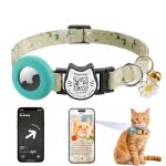 Floral Breakaway Cat Collar with QR Code & Bell