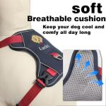 Personalized No-Pull Dog Harness with Name, Navy Blue