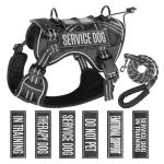 Tactical Vest Harness and Leash for Service Dogs