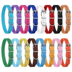 16 Color Adjustable Puppy Collars with Safety Buckle