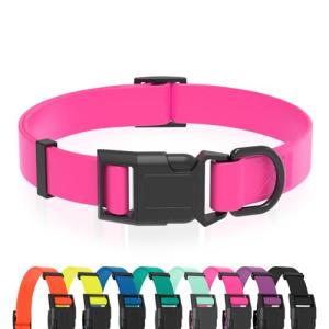 Waterproof Rubber Dog Collar with Quick Release Buckle