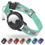 Reflective Cat Collar with AirTag Holder and Bell