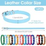16 Color Adjustable Puppy Collars with Safety Buckle