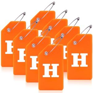 8 Pack Bendable Luggage Tags with Initials
