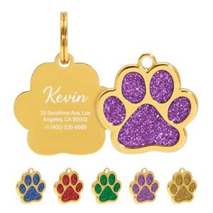 Personalized Engraved Pet ID Tags - 5 Colors