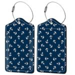 Cute PU Leather Luggage Tags - 2 Pack