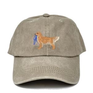Golden Retriever Embroidered Baseball Cap (Khaki)