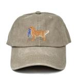 Golden Retriever Embroidered Baseball Cap (Khaki)