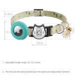 Floral Breakaway Cat Collar with QR Code & Bell