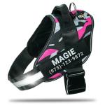 Personalized Reflective No-Pull Dog Harness - Pink