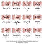 Personalized Hollow Paw Dog ID Tags in Rose