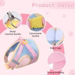 Adjustable Cat Harness and Leash Set with Flower