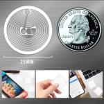 12 NFC Tags - Rewritable 25mm Round Stickers