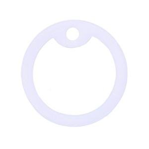 White Silicone Rubber Dog Tag Silencers - 2 Pack