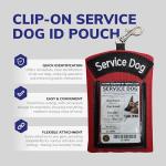 Service Dog ID Card Pouch with Zippered Pocket