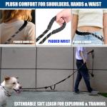 Hands-Free Bungee Dog Leash with Padded Handles