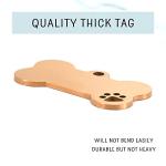 Personalized Hollow Paw Dog ID Tags in Rose