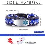 MAXZOOL Medical Alert Paracord Bracelet for Pets