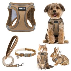 GAMUDA Soft Mesh Pet Harness and Leash Set