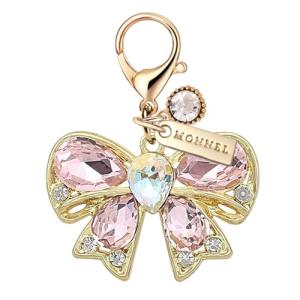 Pink 3D Bow Lobster Clasp Charm with Bag