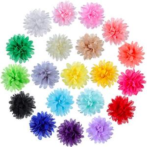 20 Pcs Colorful Dog Collar Flower Bow Charms