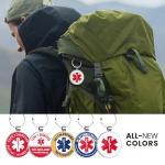 QR Medical Alert ID Tag Keychain - 2 Pack