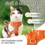 Escape-Proof Cat Harness and Leash Set with ID Pocket