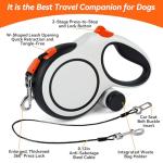 Heavy Duty Retractable Dog Leash with Poop Bag