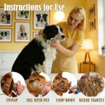 Belmeri Paw-Shaped Pet Hair Keychains – 4 Pack