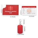 Medical Alert ID Card Set with Keychain