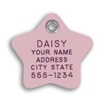 LuckyPet Small Pink Star Pet ID Tag