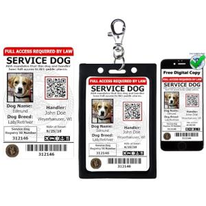 Customizable Service Dog ID Card with Photo