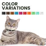 BronzeDog Leather Cat Collar with QR Tag