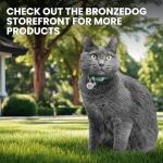BronzeDog Leather Cat Collar with QR Tag