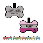 Personalized Soundless Silicone Dog Tag - Pink