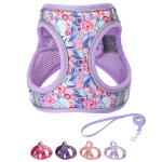 Flower Soft Mesh Dog Harness and Leash Set