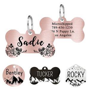 Personalized Stainless Steel Pet ID Tag with Engraving