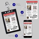 Customizable Service Dog ID Card with Photo