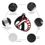 Custom Reflective Dog Harness with Leash and ID