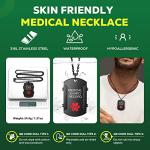 Theluckytag Stainless Steel Medical Alert Necklace
